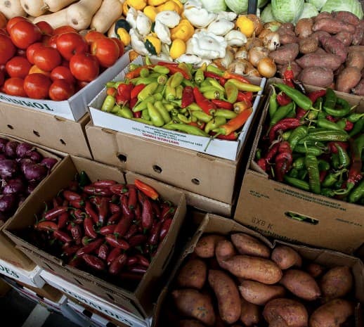 Fresh produce display